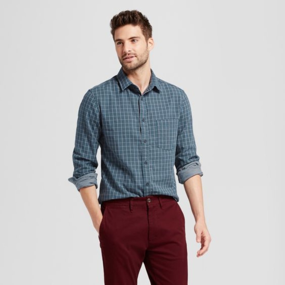 NEW Standard Fit Long Sleeve Double Weave Shirt C7 - Picture 8 of 8